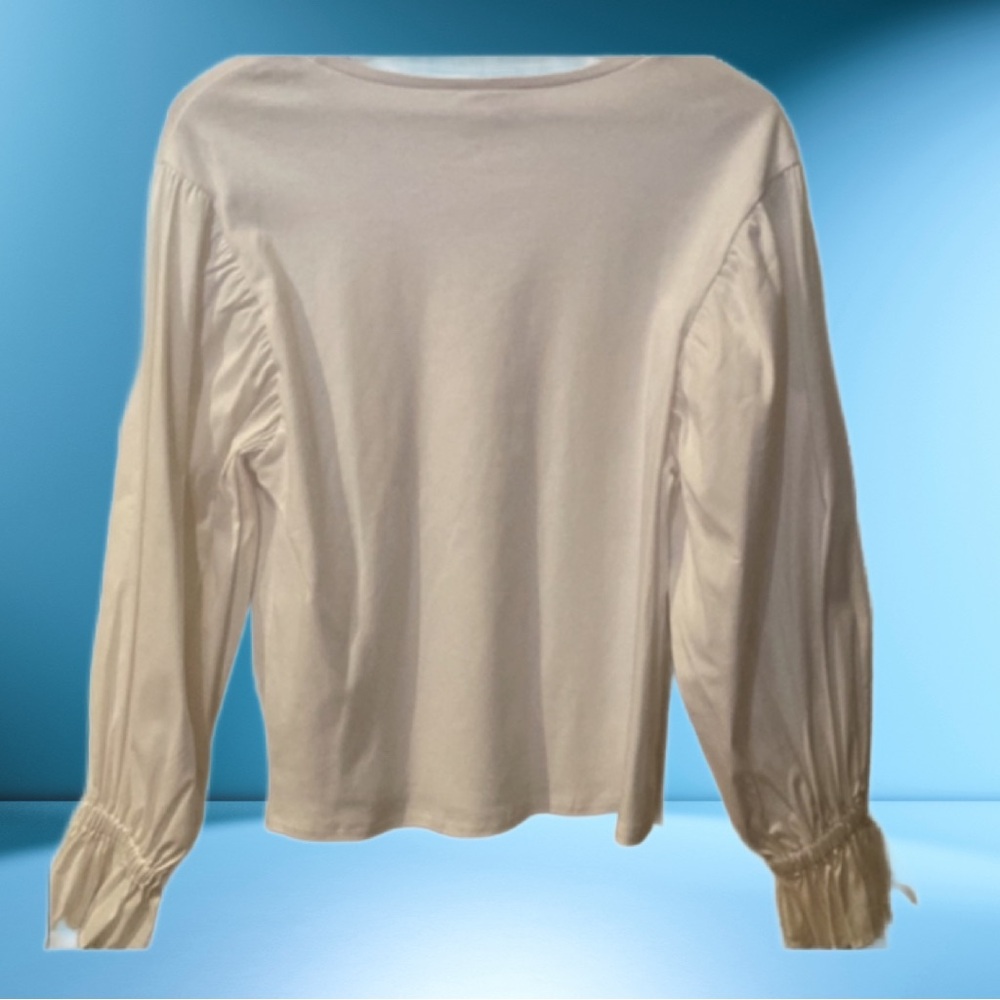 Express White Long Sleeve Blouse